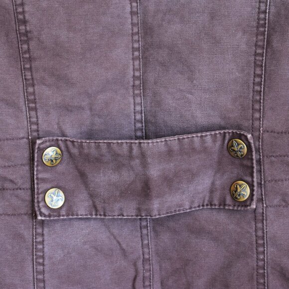 Women's BB Dakota Jacket with Snap On-Neck Faux Fur Liner SMALL Brown - Picture 12 of 15